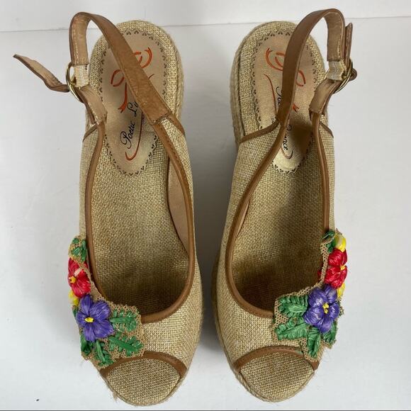 Poetic License Petal Pusher Natural Wedge Sandal Size 7.5 NWT - Picture 7 of 10